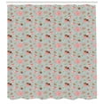 thumbnail image 3 of Ambesonne Tea Party Shower Curtain, Flowers and Cupcakes, 69"Wx70"L, Multicolor, 3 of 3