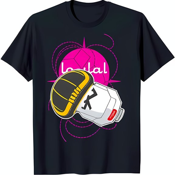 Stylized Abstract Street Art Graphic Black Neck T-Shirt for Art Lovers