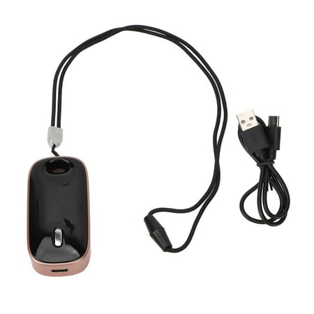 

2024 Wearable Air Necklace Portable Wearable Mini Hanging Neck Negative Ion Air Cleaner for Running Fitness Travel Gold