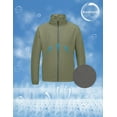 thumbnail image 3 of Little Donkey Andy Men’s Lightweight Breathable Running Golf Windbreaker Jacket Full Zip Windproof Water-resistant UPF50+ Sage XXL, 3 of 7