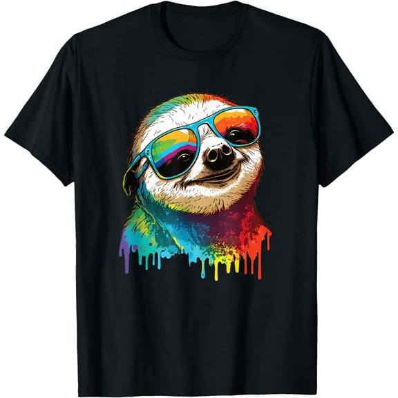 Sloth Colorful Animal Lover Unisex T-Shirt for Men Women Kids Toddler