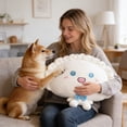 thumbnail image 4 of Cute Dumpling Plush Pillow, Funny Food Dumplings Stuffed Aniamls Toys Hugging Gifts for Kids,Pillow, Plush Dumpling Plush Pillows, Stuffed Plush for Home Bedroom,Sky Blue#20x15cm, 4 of 4