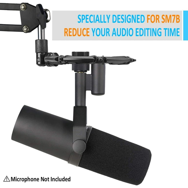 SM7B Shock Mount Reduces Vibration Noise Matching Mic Boom Arm