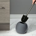 thumbnail image 5 of Bath Bliss Ceramic Dome 2 Pack Toilet Brush & Holder in Grey, 5 of 5