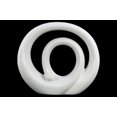 thumbnail image 1 of Double Circle Design Abstract Sculpture In Ceramic, Large, Glossy White, 1 of 1