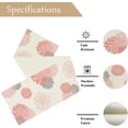 thumbnail image 6 of Pink Gray Table Runner Dahlia Pinnata Flower Beige Table Runners Modern Elegant Pompon Farmhouse Geometric Table Center Decor for Girls Room Dining Party Patio (13 x 72 Inch), 6 of 6