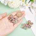 thumbnail image 3 of 1 Pair Butterfly Rhinestone Shoe Clips Colorful Shoe Buckles Detachable Crystal Shoe Clips Shoes Jewelry Decoration for Wedding Party Prom Shoe Accessories Women, 3 of 7