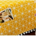 thumbnail image 5 of NOGIS Microwave Oven Cover Dustproof Top Cover Cotton Linen Toaster Cover Kitchen Appliance Protector Decorative Dust proof Cover with 4 Side Storage Pockets, 11.8" x 35.4" (Yellow), 5 of 7