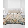 thumbnail image 3 of Vintage Botanical Full Size Down Alternative Comforter, Lightweight Comforter Quilt Bedding Set with Pillow Shams Spring Floral Summer Botanical Rustic All Seasons Bed Comforter Duvet Insert 78"x90", 3 of 7