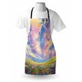 thumbnail image 3 of Pastoral Apron Pastoral Valley under Surreal Dreamy Sky Floral Fresh Blooming Flourishing Nature, Unisex Kitchen Bib Apron with Adjustable Neck for Cooking Baking Gardening, Multicolor, by Ambesonne, 3 of 3