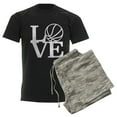 thumbnail image 6 of CafePress - Love Basketball Men's Dark Pajamas - Men's Dark Loose Fit Cotton Pajama Set, 6 of 7