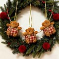 thumbnail image 3 of Dserfhy 2Pcs Mini Plaid Bear Ornaments Christmas Tree Hanging Decor Cute Bear Keychain Festive Xmas Stocking Stuffer Gifts, 3 of 8