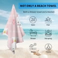 thumbnail image 4 of GZHJMY Beach Towel for Women Girls, Pink Plaid Princess Cat Bath Towel, Oversized Lightweight Sport Towel, 31x63 Inch, 4 of 7