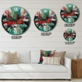 thumbnail image 5 of Designart "Textures of the Mind in Red and Green II" Abstract Oversized Wall Clock, 5 of 5