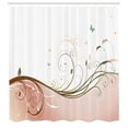 thumbnail image 2 of Ambesonne Abstract Shower Curtain, Victorian Curvy Lines Art, 69"Wx84"L, Pale Salmon, 2 of 4