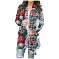 thumbnail image 2 of LOVZFMLL Cardigan pour Femmes Cardigan d'Hiver Imprimé de Noël Ample Décontracté à Manches Longues, 2 of 7