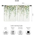 thumbnail image 2 of Short Curtains 24 Inch Length for Small Windows 2 Panel Sage Green Eucalyptus Leaves Plants Botanical Kitchen Curtains Rod Pocket Bedroom Living Room Treatment Fabric 2 Panels 26Wx24H Inch, 2 of 5