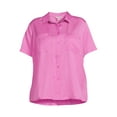 thumbnail image 2 of Terra & Sky Women's Plus Size Button Front Camp Shirt, 2 of 5