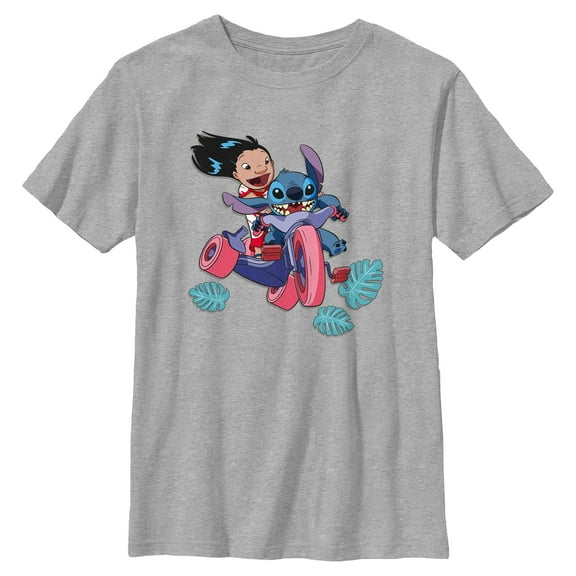 Boys Lilo & Stitch Friends On Tricycle T Shirt