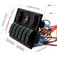 thumbnail image 2 of 6 Gang RV Waterproof Rocker Switch Panel - Digital Voltmeter Display Dual 5V USB Charger Socket DC 12V Slot Blue LED Light for Car Marine Boat Vehicles, 2 of 5