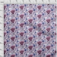 thumbnail image 4 of oneOone Viscose Chiffon Wine Fabric Asian Floral Craft Projects Decor Fabric Printed By The Yard 42 Inch Wide, 4 of 4