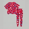 thumbnail image 5 of CCRFTGI 250&nbsp;Anniversary Usa Summer Outfits for Child Girls 10-12 Cute 1776 American Flag Stars Short Sleeve T-Shirts and Elastic Waist Pants Freedom Clothing Sets Hot Pink 7-8 Years, 5 of 5