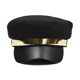 thumbnail image 3 of Sombrero Breda Yashi para mujer gorro con lengua de pato verde militar Algodón con franjas doradas, 3 of 5