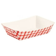 Karat [2 lb - 1000 Pack] Paper Food Boat, White and Red Nacho Tray (FP-FT200G)