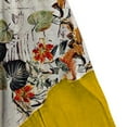 thumbnail image 4 of PENGXIANG Robe Blanche Grande Taille Femme Vintage Col en V Imprimé Floral Sans Manches Robe Maxi, 4 of 5