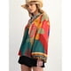 thumbnail image 4 of Camisa de Larga con Cuello en V para Mujer, Estilo Suéter Holgado Estampado para Otoño e Invierno. Verde XXL, 4 of 9