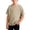 Khaki, variant on SROBPTY Teen Boys Summer Short Sleeve Tops Solid Fashion Lightweight V Neck Tee Shirts for Daily Use