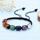 thumbnail image 3 of Pulsera de yoga con piedra de chakra, cristal curativo Reiki, pulseras de cuerda trenzadas con piedras preciosas naturales para mujeres y niñas, 3 of 3