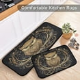 thumbnail image 6 of Coolnut Gold Owl Kitchen Mat - Cushioned Anti Fatigue Kitchen Rug Set of 2, Non Slip Waterproof Kitchen Mats for Kitchen, Laundry, Sink, Office 19.7"×27.6"+19.7"×47.2" Home Decorations, 6 of 7