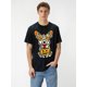 thumbnail image 1 of Men's Halloween Corgi Mummy Graphic T-Shirt - Soft Cotton, Black with Orange & White Design, Short Sleeve, Round Neck, Machine Washable, Casual Fit for Dog Lovers, 1 of 6