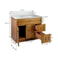 thumbnail image 3 of Design House 598102 Brookings Shaker 2-Door 2-Drawer Bathroom Vanity with Cultured Marble 4 inch Centerset Solid White Top, Unassembled, 37x22, Modern Birch, 3 of 31