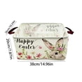 thumbnail image 2 of Easter Storage Basket With Bunny Print Foldable Design Fabric Material For Toy Organizer Room Decoration 15X10.2X7.9In, 2 of 6