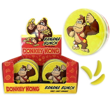 Boston America Nintendo Donkey Kong Banana Bunch Candy Tin Banana Flavored Candy Bananas 1.5 Ounces
