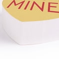 thumbnail image 5 of Be Mine Candy Heart Yellow 3.5 x 3.3 Pine Wood Valentine's Small Shape Sign, 5 of 5