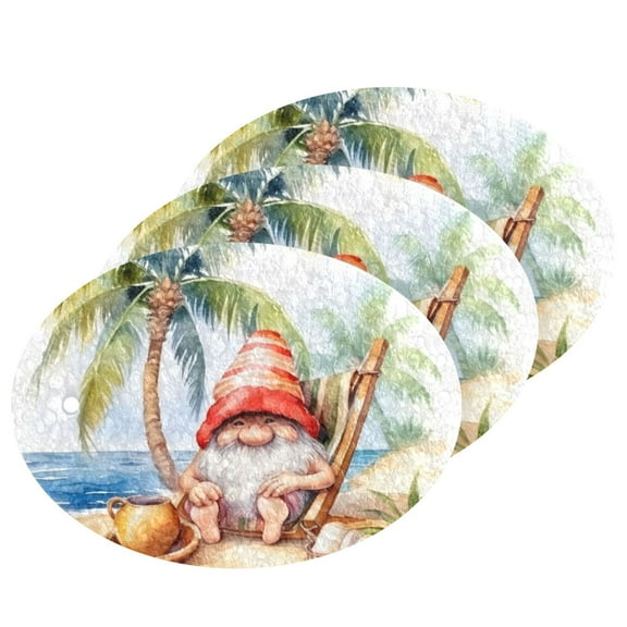 Gnome Coconut Trees 3 Pack Dish Sponges Bulk Natural Sponges Compressed Sponges Non-Scratch for Kitchen Cleaning Dishes