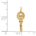 thumbnail image 2 of FJC Finejewelers 14 kt Yellow Gold Polished 3D Rounded Top Key Charm 20 x 6 mm, 2 of 6