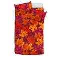 thumbnail image 1 of Juego de cama con estampado de hojas de arce otoñal, 1 of 5