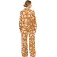 thumbnail image 6 of Renewold Womens Lounge Sets Petite 2 Piece Outfits Women's Activewear Mock Neck Pullover Drawstring High Waisted Sweatpants Lightweight Jogger Set, Pastoral Floral Print Orange, XS, 6 of 7