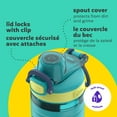 thumbnail image 4 of bubba Kids Flo Water Bottle, 16 oz (473 ml), Wide Mouth, Silicone Sleeve, Push Button Lid, 4 of 6