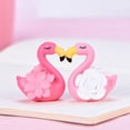 thumbnail image 3 of Zeus 2Pcs Cartoon Flamingo Mini Home Garden Cafe Gift Shop Desktop Decor Ornament, 3 of 7