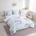 thumbnail image 3 of Feelyou Magic Unicorn Bedding Comforter Set 7-Piece, Cartoon Rainbow King Bedding Sets, Princess Bowknot Bed Sheets, Breathable Bedroom Decor, 3 of 7