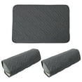 thumbnail image 3 of Dznils 3 Pieces Recliner Headrest Covers Polyester Couch Sofa Slipcover Furniture Protector, Gray, 3 of 10