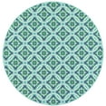 thumbnail image 4 of Oriental Weavers Meridian Indoor/Outdoor Rug - 5868L - 3'7" x 5'6" - in Blue/ Green - Moroccan Style, Water, Stain and Fade Resistant, Hose Clean, Patio, Outdoor Living Area Rug, 4 of 9
