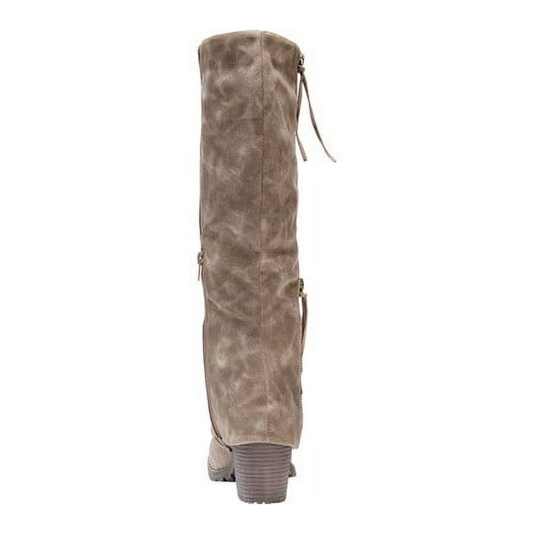 Muk luks taupe lacy boot hotsell