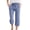 Blue, variant on Qiopertar Women's Casual Cropped Pants with Pockets Elastic Waist Loose Straight Leg Plaid Drawstring Trousers Spring Summer Vacation Beach, Hot Pink M