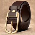 thumbnail image 3 of Father's Day Mens Belts Leather 120cm,Coffee color Leather Belts for Men,Mens Leather Belts Coffee color Belt, 3 of 5